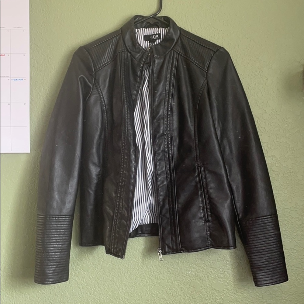 Black leather jacket